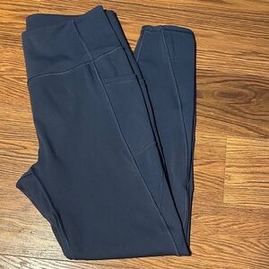 90 Degree by Reflex High-Waist Leggings M blue/gray Athletic Yoga Pants